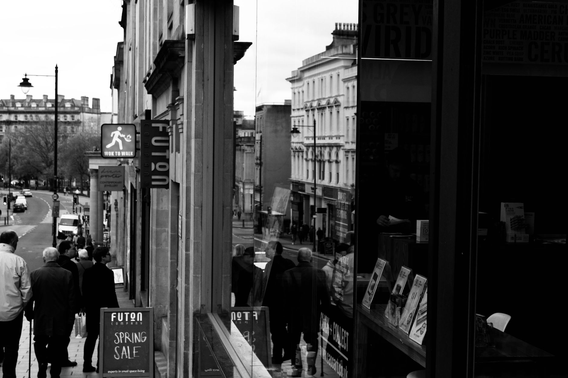 Monochrome street photograph capturing daily life in Bristol, England. — Get Professional Results with a No Pull Dog Harness
